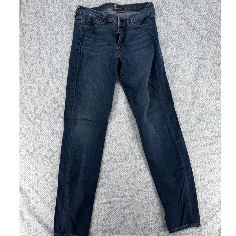 7 For All Mankind The Skinny Jeans Womens 30 Dark Wash Denim AU015043A